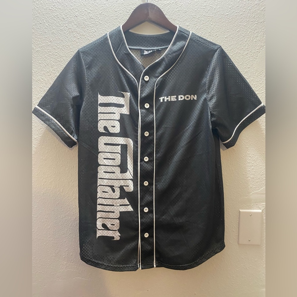 The Godfather Mens Size Small Black Baseball Jersey